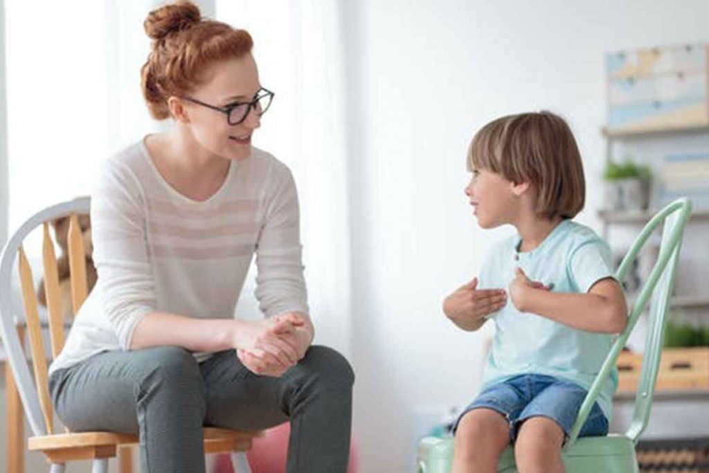 Woman Therapist Seeing A Child Client