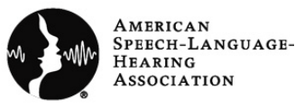 American Speech Language Hearing Association Logo which is an organization for SLP speech therapists