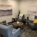 St. Anne's therapy office with chairs for clients and therapists in Winnipeg