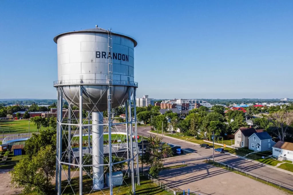 Western Manitoba 1 A water tower overlooking the cityscape of Brandon in Southern Manitoba. for Western Manitoba Therapists